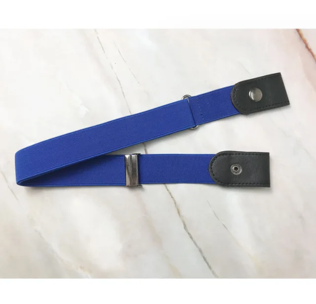 Slim Fit Elastic Invisible Elastic Belt Blue - Shop at LoveMi