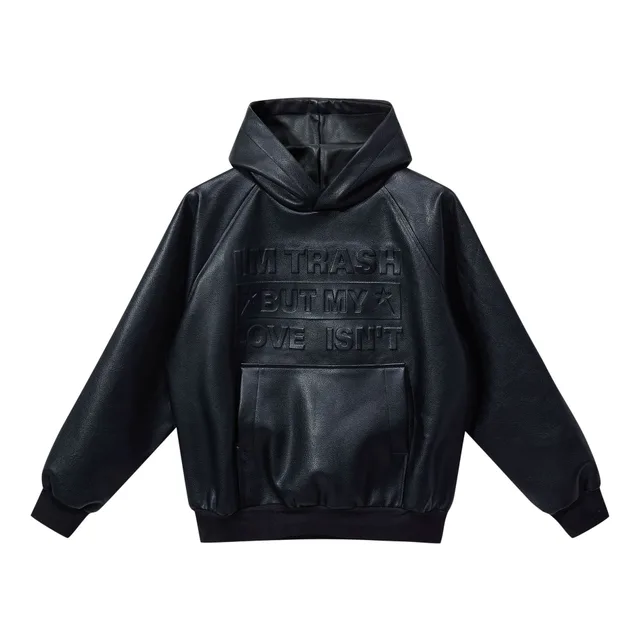 Street Tide Brand Men's Embossed Letter Sweater Black - Shop at LoveMi