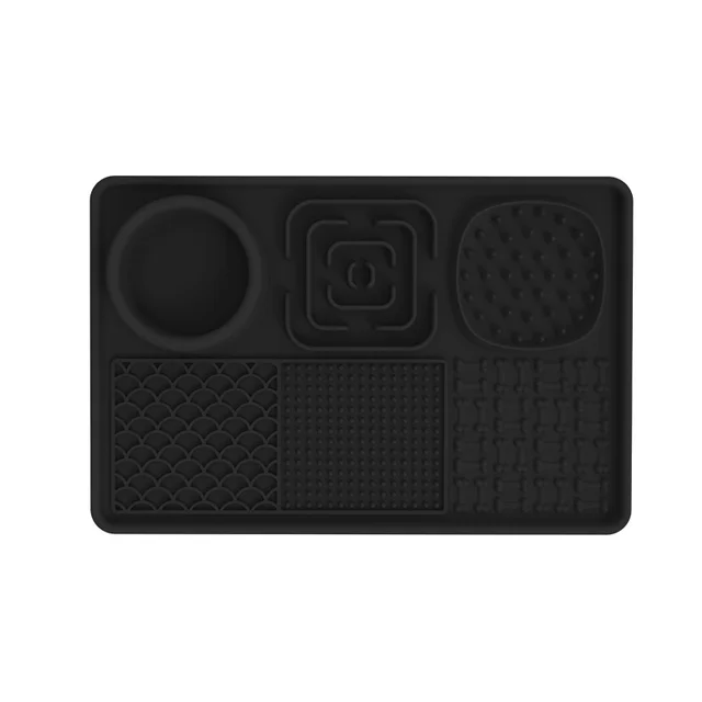 Dog Slow Food Mat Sucker Black Rectangle - Shop at LoveMi