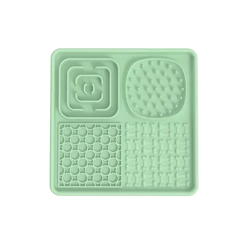 Dog Slow Food Mat Sucker Green Square - Shop at LoveMi