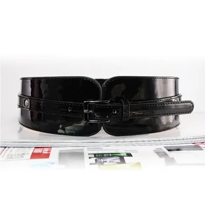 Women's Patent Leather Belt All match Waist Seal Black - Shop at LoveMi