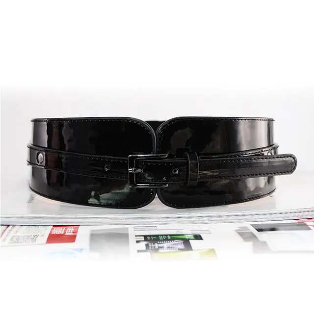 Women's Patent Leather Belt All match Waist Seal Black - Shop at LoveMi