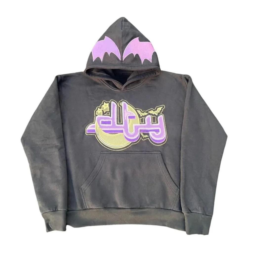 Women's Street Printing Pullover - Black