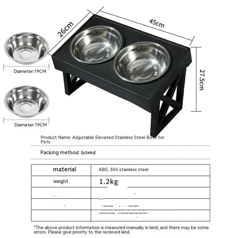 Pet Adjustable Elevated Stainless Steel Vertical Anti choke Slow Food Dog Bowl Adjustable Elevated Bowl - Shop at LoveMi