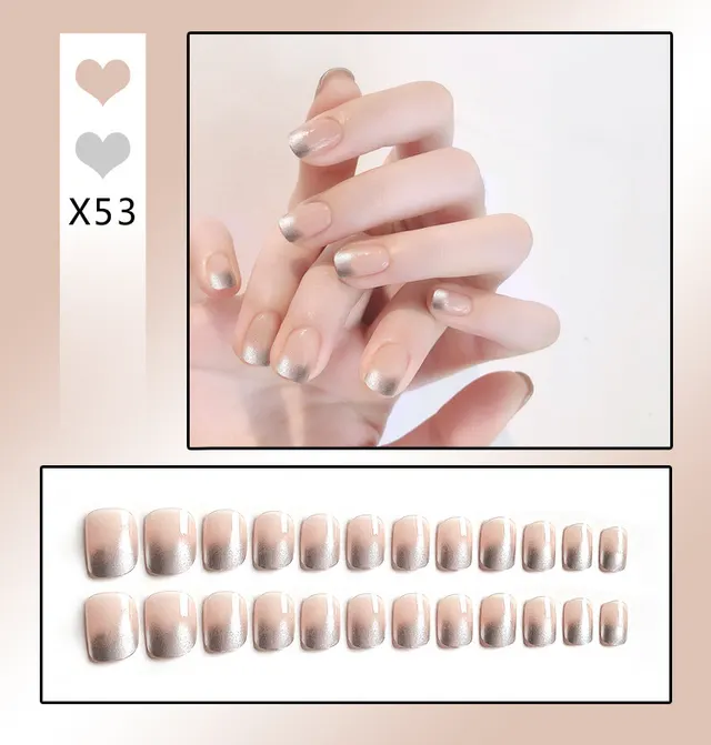 French Worn Removable Nails And Diamonds X53 - Shop at LoveMi