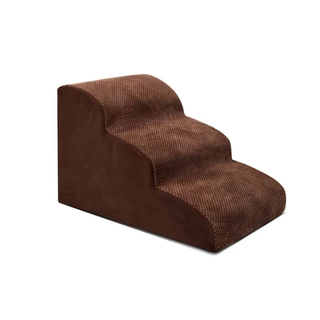 Pet Step Dog Ladder Bed Non slip Stairs Removable And Washable Kitten Small Dog Bedside Sofa Pet Supplies Brown Pineapple - Shop at LoveMi