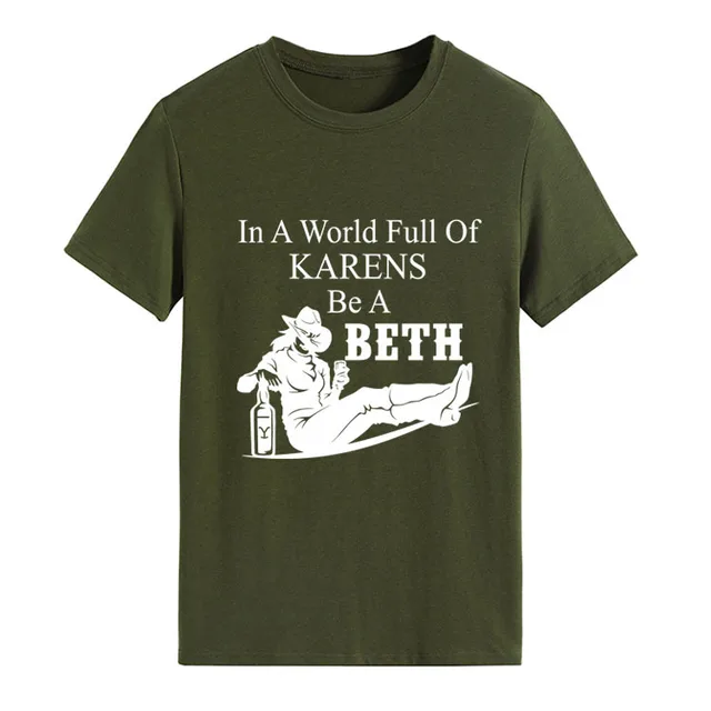 Letter Crew Neck Denim Printing Short Sleeve T shirt Bottoming Loose Women's Clothing Army Green White Words - Shop at LoveMi