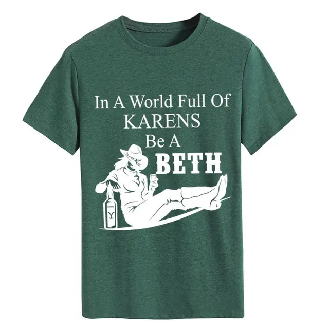 Letter Crew Neck Denim Printing Short Sleeve T shirt Bottoming Loose Women's Clothing Retro Green White Words - Shop at LoveMi