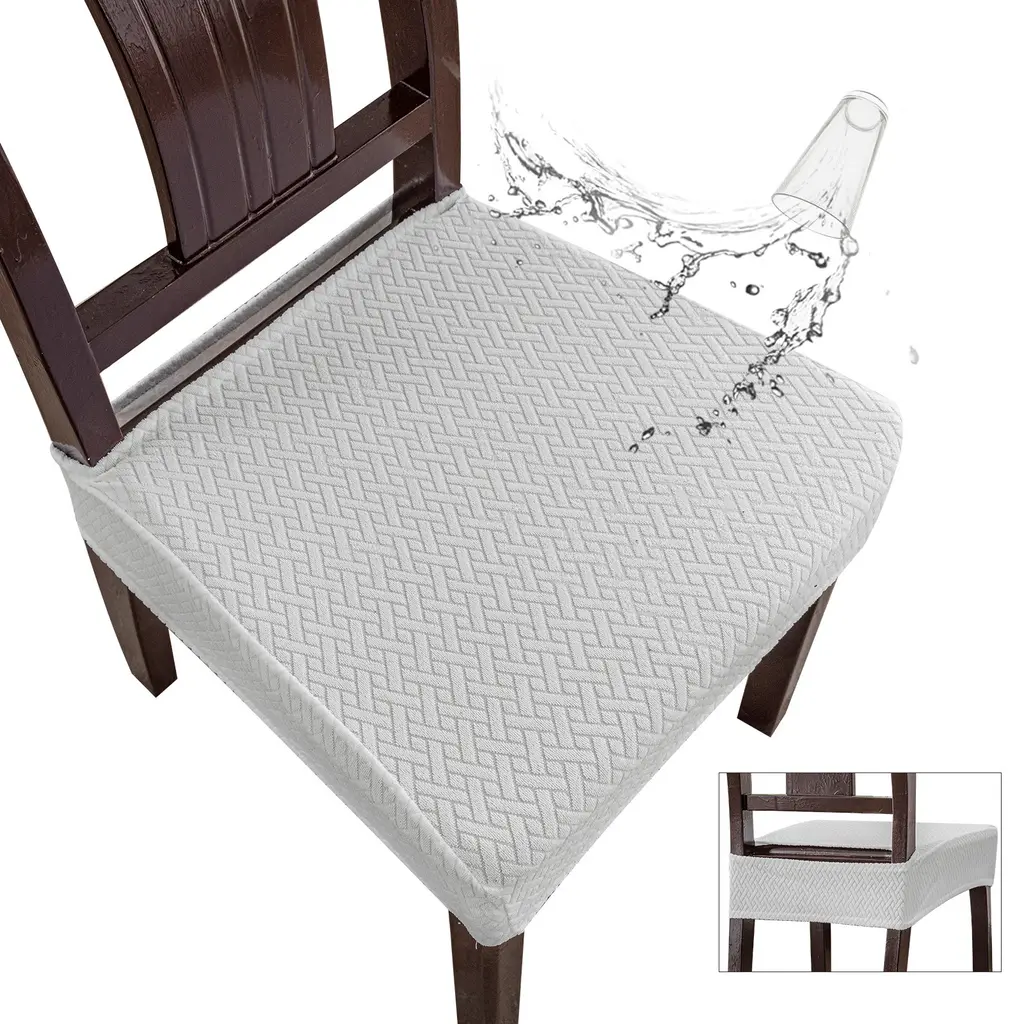 T-type Polyester Waterproof Chair Cover - White