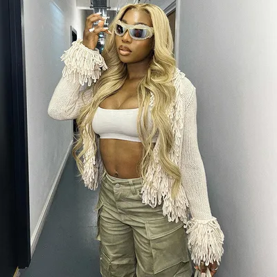 Women's Autumn And Winter New Solid Color Fashionable All match Long sleeved Fringed Woolen Coat Apricot - Shop at LoveMi