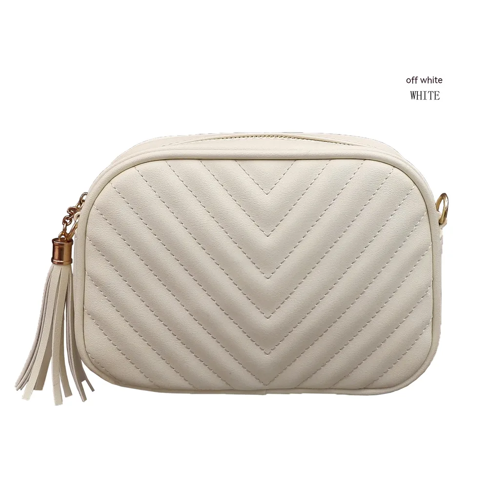 Leisure Chain Bag Embroidered Crossbody Bag Beige - Shop at LoveMi