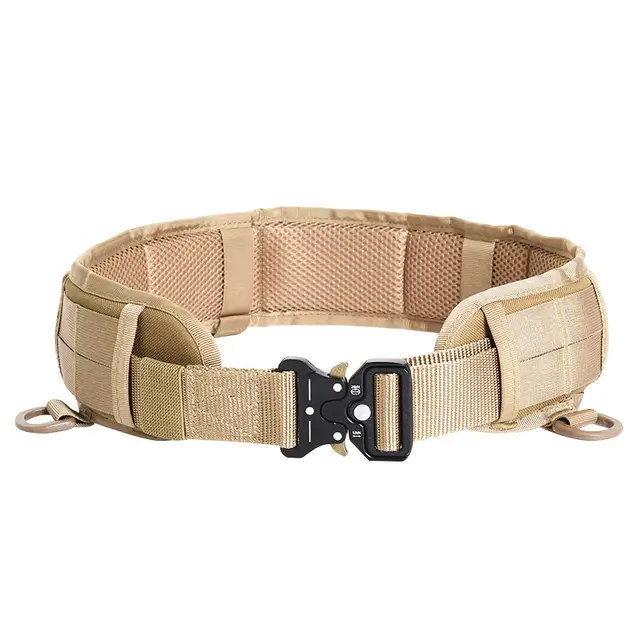 Exclusive For Cross border Tactical Belt Real CS Field Training Waist Seal Nylon Tactical Belt Cummerbund Suit Khaki - Shop at LoveMi