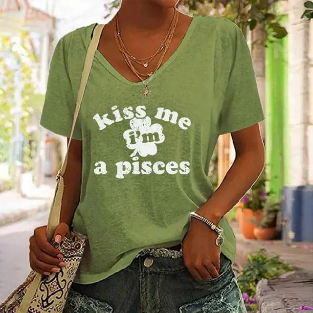 3D Digital Printed Sexy V neck Women's T shirt Rgc231317F - Shop at LoveMi