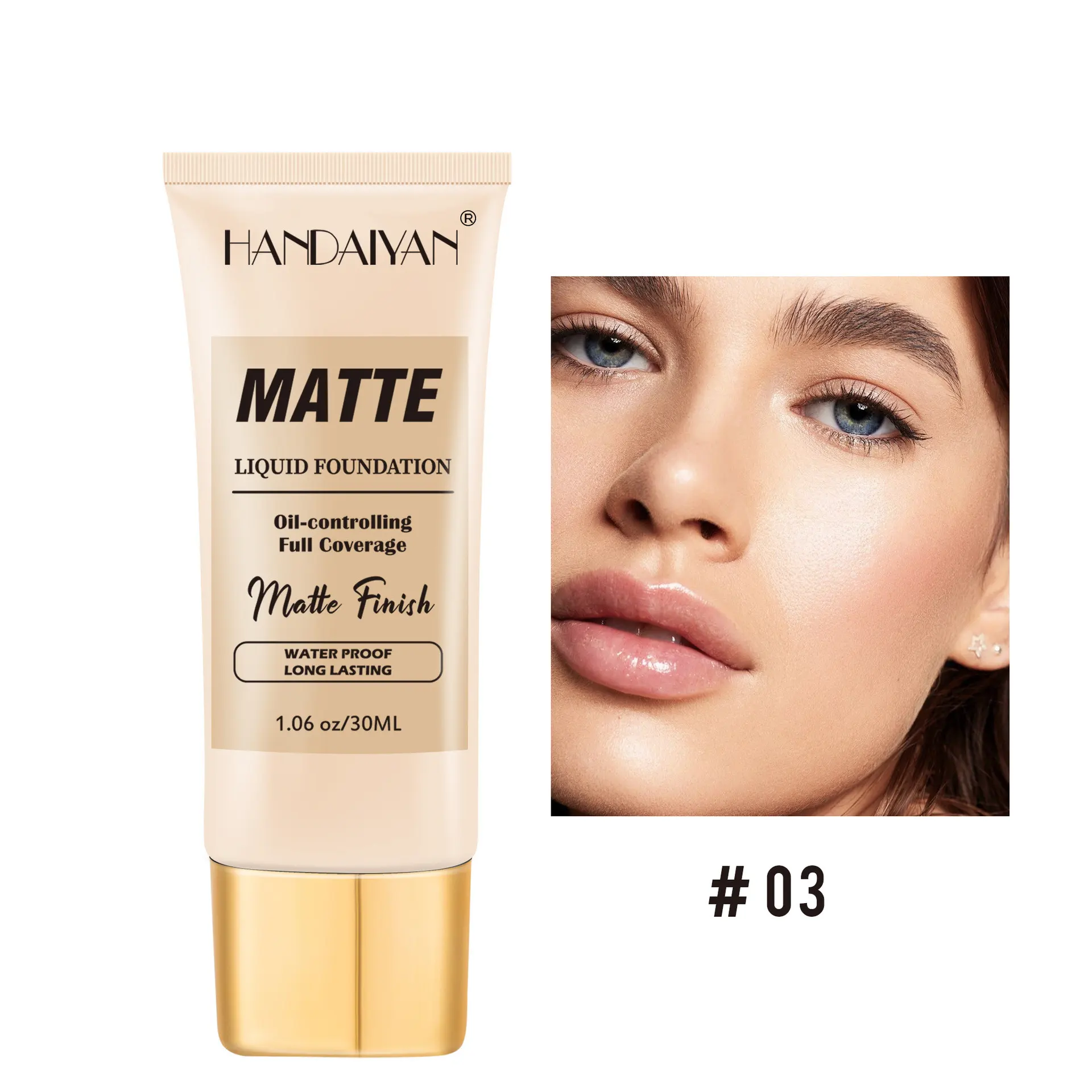 Foreign Trade Lady Concealing Foundation Long Lasting Smear-proof Makeup Invisible Pore Moisturizing - 03 Color