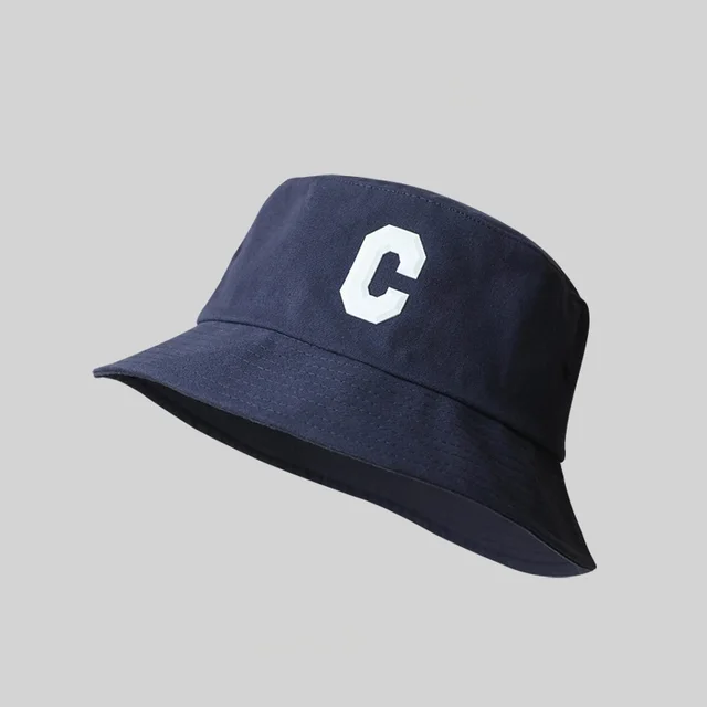 Big Head Circumference Bucket Hat All match Letters Sun Hat Navy Blue - Shop at LoveMi