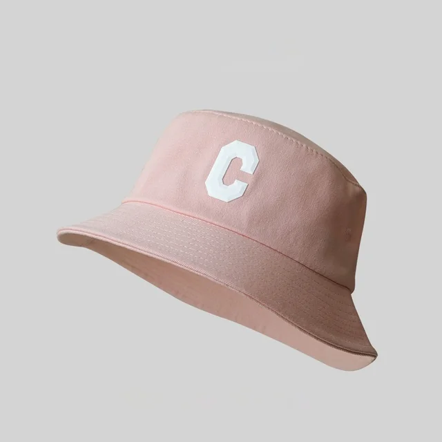 Big Head Circumference Bucket Hat All match Letters Sun Hat Pink - Shop at LoveMi