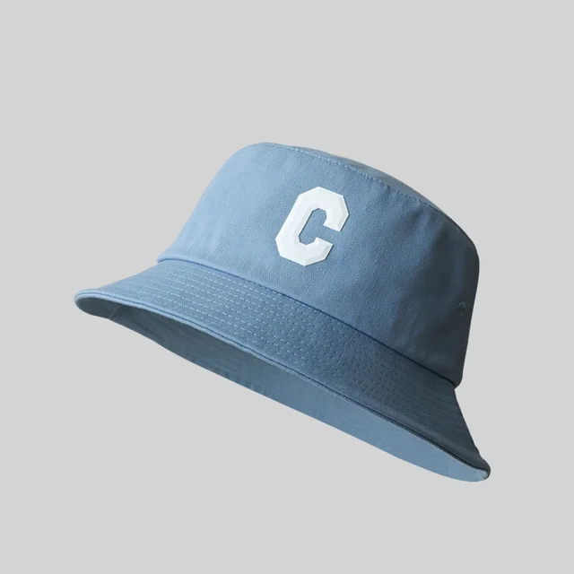 Big Head Circumference Bucket Hat All match Letters Sun Hat Sky Blue - Shop at LoveMi