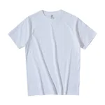 Heavy Industry White Cotton T-shirt Small Neckline Top - White 280G Short Sleeve