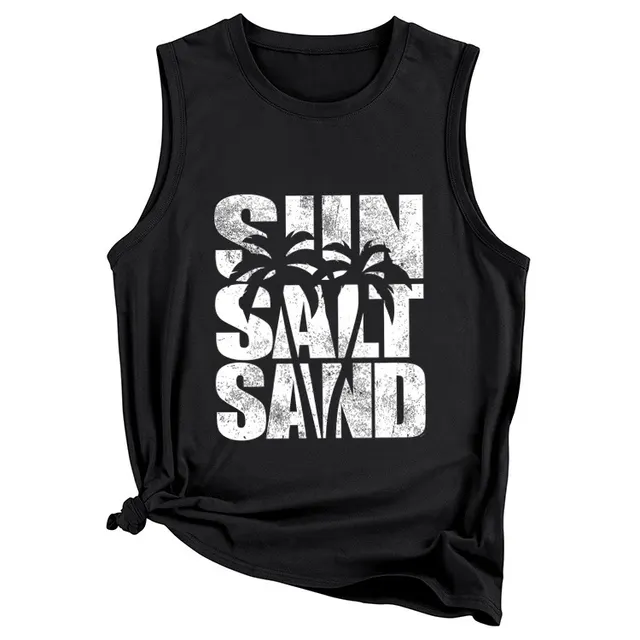 European And American Fashion Loose Sleeveless Crew Neck Casual Vest Black - Shop at LoveMi