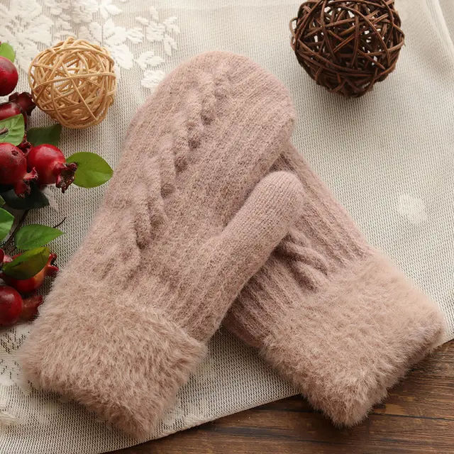 Women's Winter Warm And Cute Riding Gloves With Velvet Camel - Shop at LoveMi