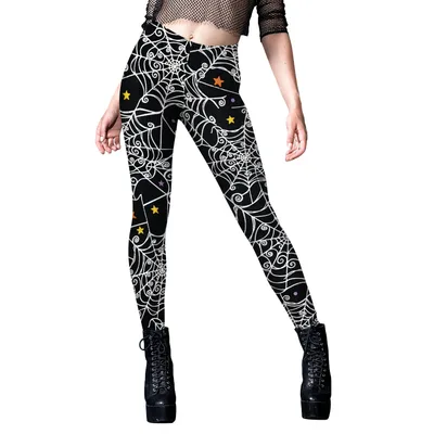 Women's Halloween Skull Pattern Digital Print Yoga Pants B416 1034 - Shop at LoveMi