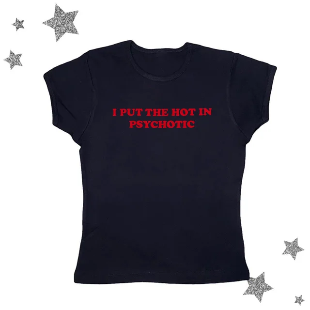 Cute Short Top Women's Summer Casual Slim Fit Street T shirt Black - Shop at LoveMi