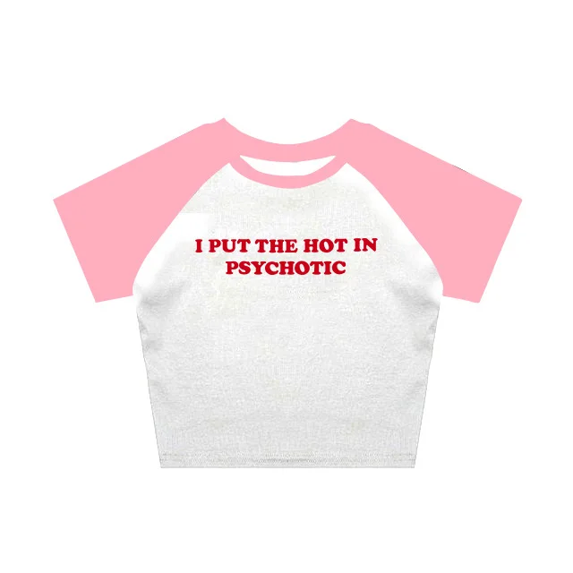 Cute Short Top Women's Summer Casual Slim Fit Street T shirt Pink 1 - Shop at LoveMi