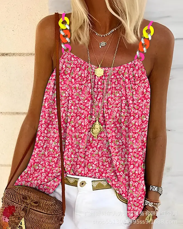 Women's Sling Color Plaid Printed Top Ods2341Ba1 - Shop at LoveMi