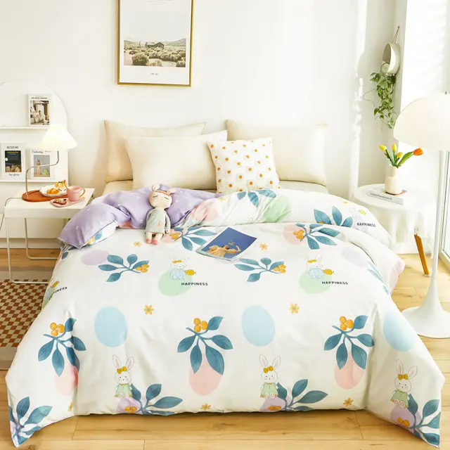 Cotton Duvet Cover One piece Pure Single Double Student Dormitory Bed Sheet Four piece Set Dream Xiaowan - Shop at LoveMi
