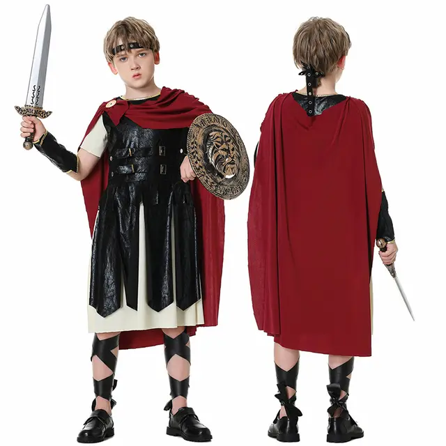 Halloween Costume Roman Gladiator Cosplay Performance Wear 82313 Boys Boys Gladiator - Shop at LoveMi