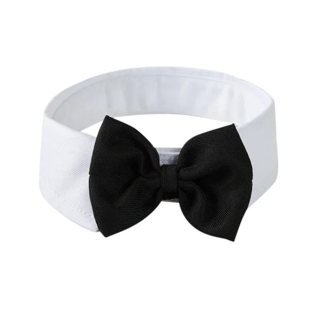 Pet Collar Knot Velcro Adjustable Bow Tie Black And White - Shop at LoveMi