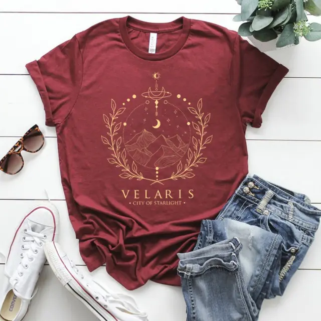 Women's Cotton T shirt Evening Short Sleeve Winered - Shop at LoveMi