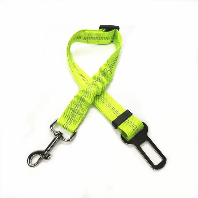Pet Car Reflective Elastic Seat Belt Dog Car Buffer Dog Leash Fruit Green - Shop at LoveMi