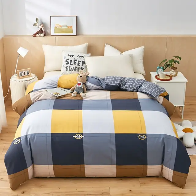 Quilt Cover Single Pure Cotton Single Double Student Dormitory Three piece Set Manhattan - Shop at LoveMi