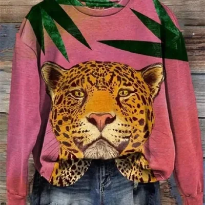Women's Fashion Tiger Print Sweater Style 11 - Shop at LoveMi
