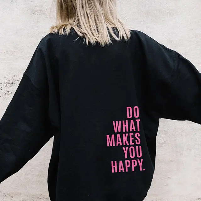 Do What Makes You Happy Sweatshirt Black - Shop at LoveMi