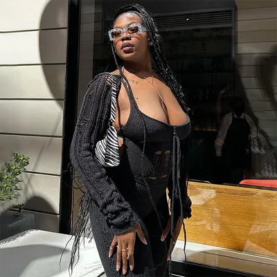 New Wool Over sleeve Backless Lace up Jumpsuit Black - Shop at LoveMi