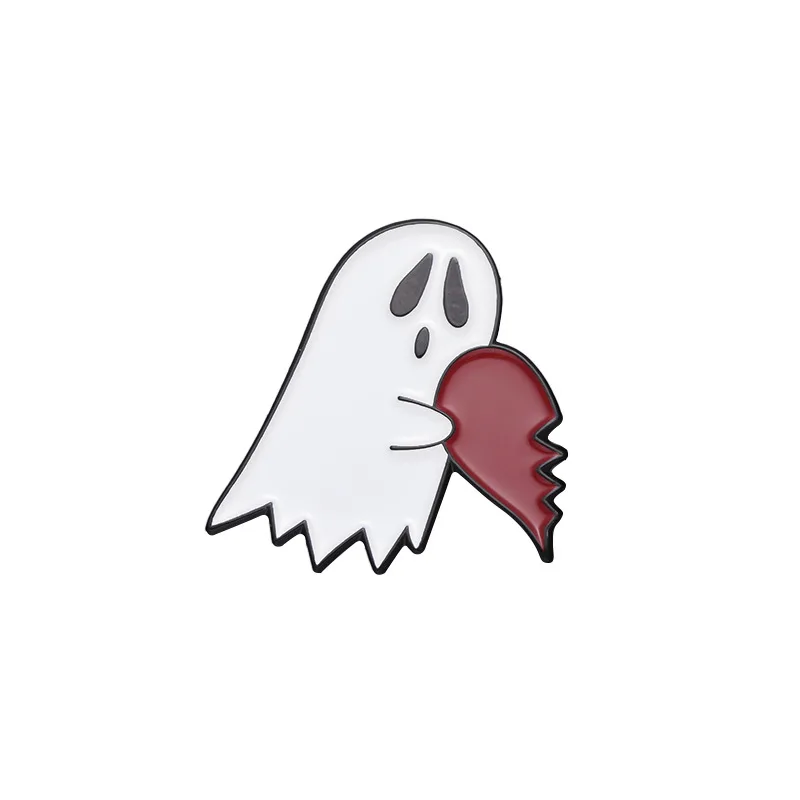 Creative Halloween Couple Breastpin Metal Emblem Ghost Love New Neckpin Xz8864 - Shop at LoveMi