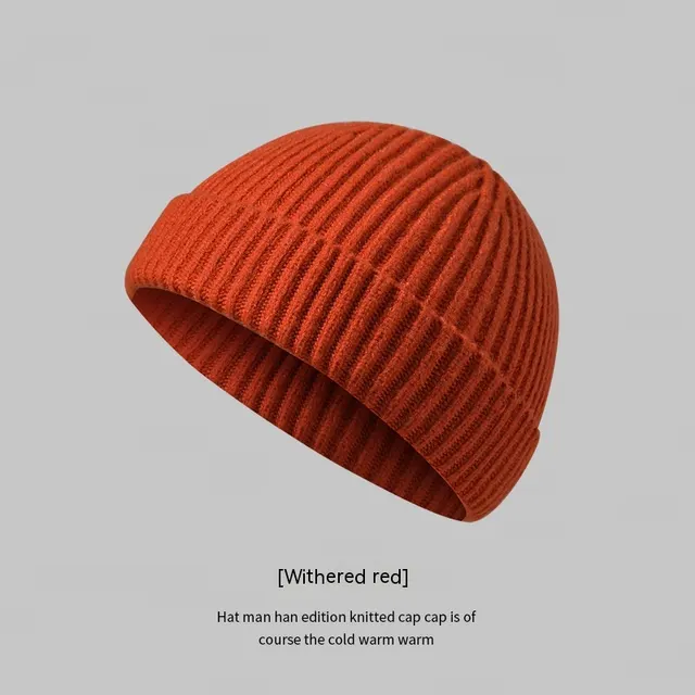 Woolen Cap Women's Knitted Hat Fashion Brand Orange Short Exposed Ear - Shop at LoveMi