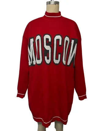 American Street Style Round Neck Contrast Color Letter Sweater - Ls1728 Red