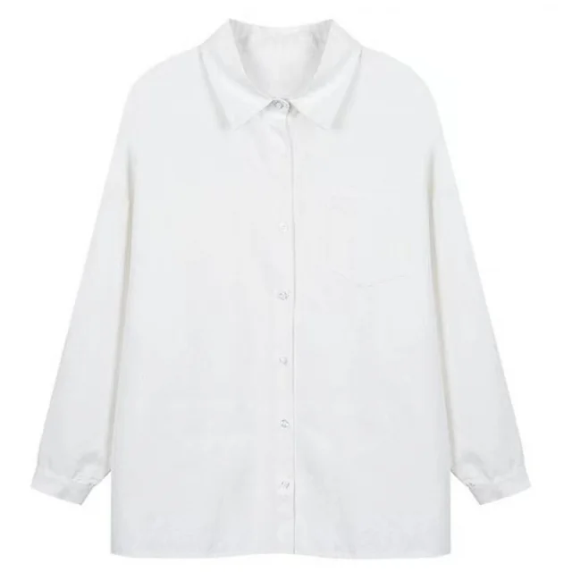 Girl Denim Dress College Style Blouse Suspender Skirt Outfit Regular White Shirt - Shop at LoveMi