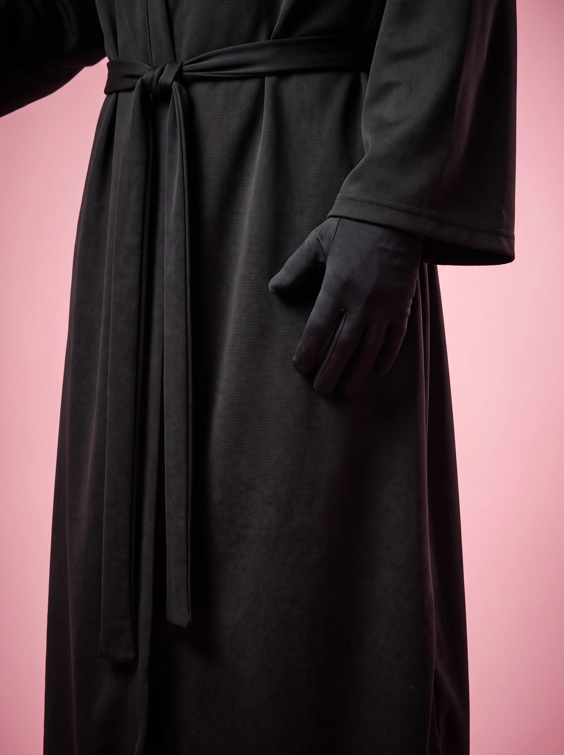 Grim Reaper Costume with Robe, Hood and Gloves for Men - Black - View 5