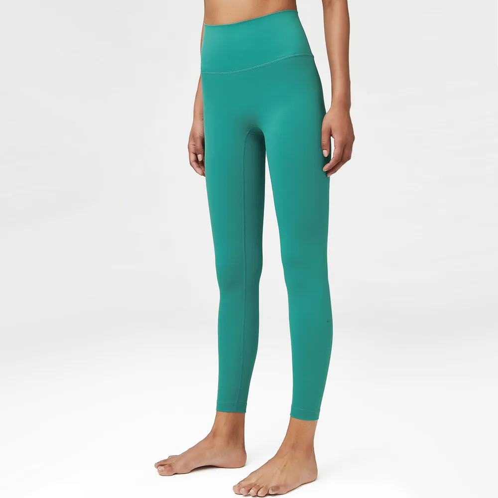 Yoga Pants Women's Elastic Waist showing Pocket Green - Shop at LoveMi