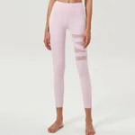 Anti-curling Plus Size Sports Leggings - Cherry Blossom Powder