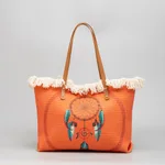 Bohemian Ethnic Style Canvas Bag Commuter Shoulder Bag Niche Design Large Capacity Shopping Bag Women Handbags - Yx230022