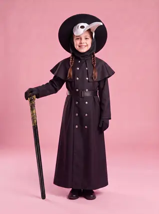 Kids Plague Doctor Costume with Cane