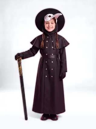 Kids Plague Doctor Costume with Cane