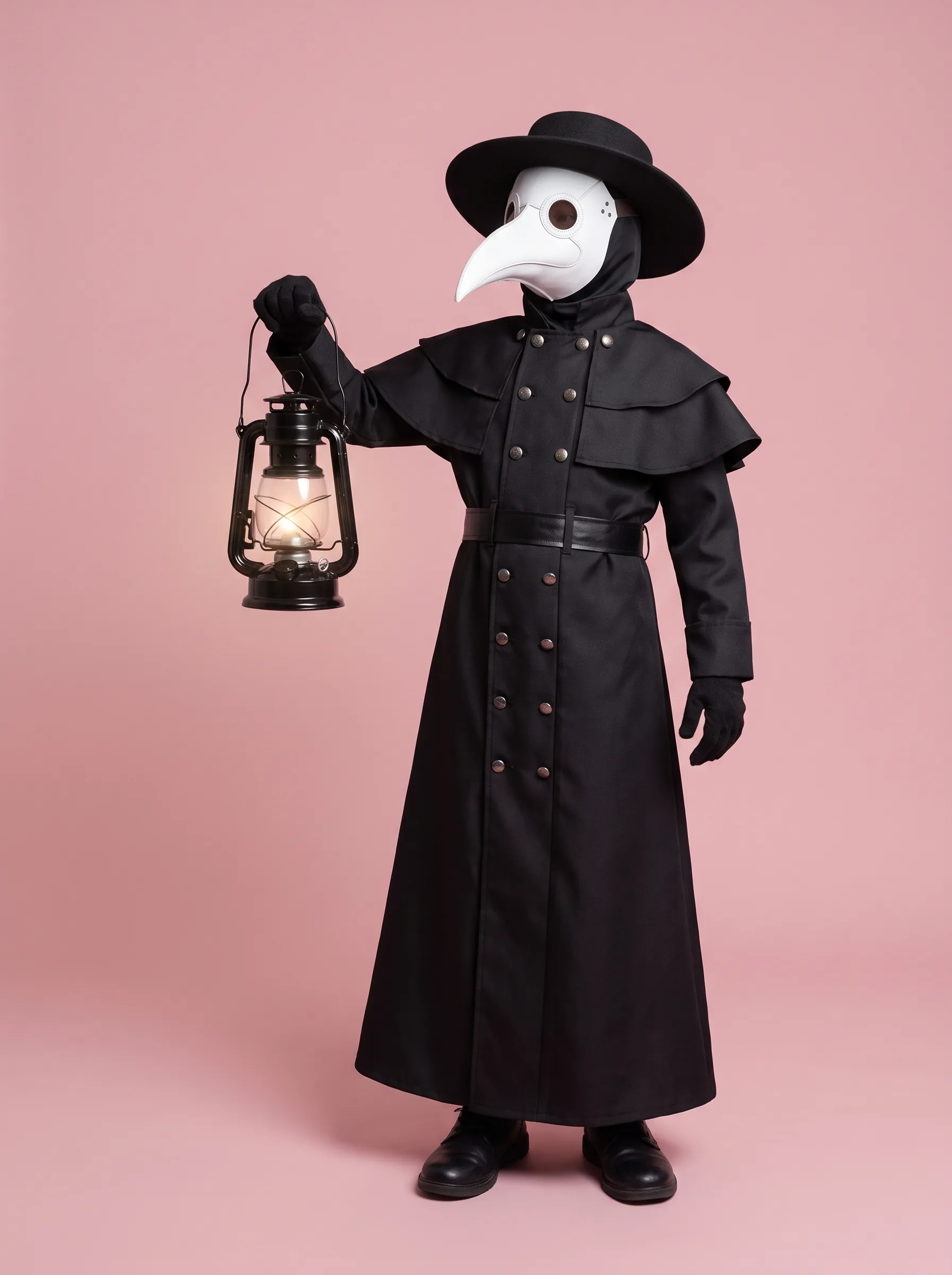 Halloween Dark Dungeon Hero Costume Crow Mouth Plague Doctor Costume - Set2-Childrens Version 120Cm - View 2