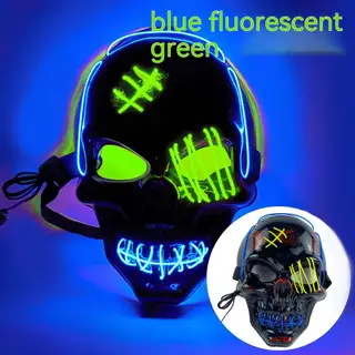 Scar One-eye Pirate Mask - Fluorescent Green