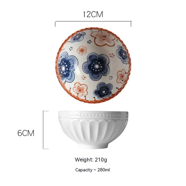 Japanese Vine Flower Ceramic Bowl Cherry Blossom - Shop at LoveMi